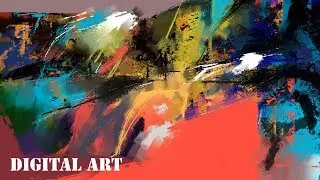 Abstract painting tutorial | digital painting | creative work | modern art | how to make  painting
