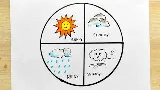 Weather Clock making using paper | Season Clock model idea for project | Handmade clock easy