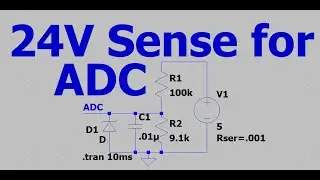 24V DC Sense Circuit for ADC | How to reduce 24V to 2V