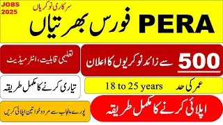 PERA jobs 2026|Punjab Enforcement & Regulatory Authority Sargent Driver Jobs 2026|Punjab GovtJobs