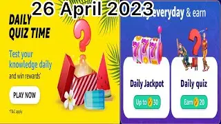 Amazon Daily QuizTime Answers today | Amazon Daily runs Jackpot quiz Answers