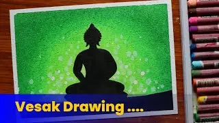 Vesak drawing / Vesak card drawing / Vesak card nirmanam easy / Buddha purnima drawing step by step