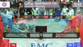 VEX Worlds 2016 - VRC Middle School - Opportunity - Qual 120 (7313A 1535Y) 116 vs 185 (7907 6986E)
