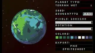 Pixel Planet Generator clip for Godot Showreel 2021