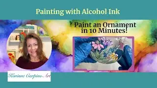 Paint an Floral Ornament with Alcohol Ink in under 10 minutes!
