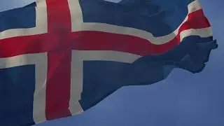 Waving flag and National Anthem of Iceland, 