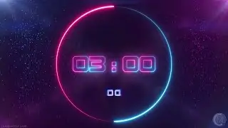 Neon Pulse: 3-Minute Countdown