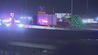 Wrong-way crash closes several lanes of I-35W in Fort Worth