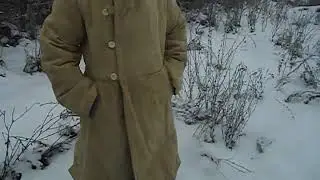 Тулуп бекеша военный из натуральной овчины