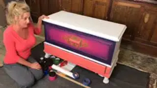 How to Add a Whimsical Harlequin Pattern to Furniture with Tracey Bellion