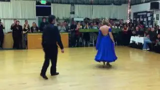 Craig Boyer and Melena Bronson performing the Waltz at Paradise Dance Studio