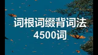 4500词 [背单词] 词根词缀背词大法 9