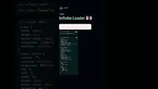Infinite Loader using html and css