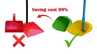 Amazing idea to make dustpan from plastic bottle #diy #freeenergy #pipe