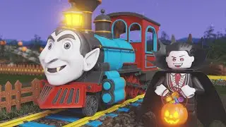 🛑 Let's STOP the TRAIN - Halloween Train Adventure - Choo Choo Train Kids Videos