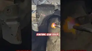 removing seam sealer #carrepair #carpaint #chaspiteria #carcollision #autobody #autorepair #shorts