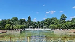 Battersea Park walk on a summers day, London (ambient sound)
