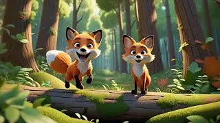 Five Funny Foxes Jump Over Logs | Forest Adventure & Counting | Nursery Rhymes and Early Learning