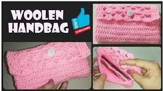 Easy crochet woolen handbag 👝👛 / hand purse