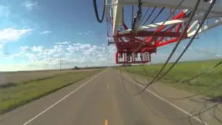 Service Rig Move. Driver POV GoPro