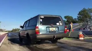 Volvo 240 Wagon B230F+T Burnout and Launch