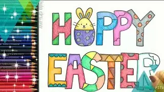 Cute Drawing : HOW TO DRAW COLORFUL EASTER DAY Ideas , Cute Easter Bunny & Surprise Eggs cartoon