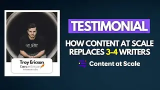 How Content at Scale replaces 3-4 writers for Troy Ericson