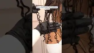 Step by step crochet hair installation on braids#1b #protectivestyles #crochethair #braids