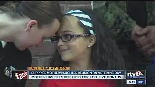 WATCH: Noblesville mom surprises daughter on Veterans Day