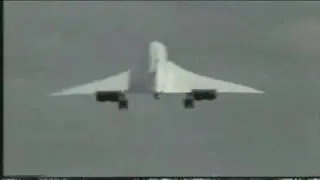 Supersonic Concorde Aircraft Crosswind Landing Causes Abort