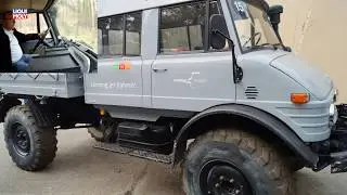 Onlinemotor Mercedes Benz Unimog 416 hier als Doppelkabiner offroad in Horstwalde
