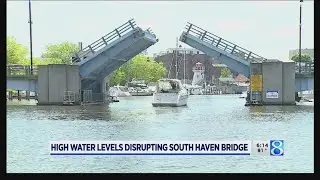 High water levels disrupting South Haven Bridge