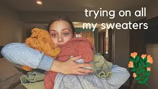 my sweater collection *try on*