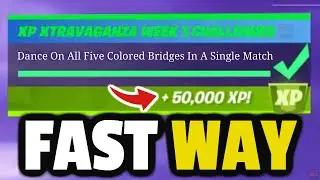 Dance On ALL FIVE COLORED BRIDGES In A Single Match! Fortnite Five Colored Bridges XP Xtravaganza!