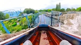 Wild Water Slide (Bobbejaanland) - ONRIDE - log flume water ride POV