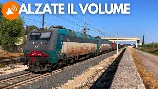 IL GRANDISSIMO SALUTO DEL TRENO MERCI CON DOPPIA E405 [STROMBAZZATE E SFANALATE]
