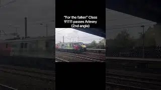 &ldquo;For the Fallen&rdquo; Class 91111 passes Arlesey #train #railway #britain #arlesey #intercity225