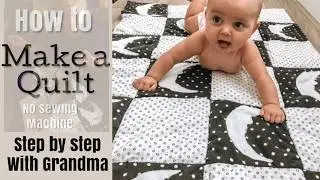 EASY DIY QUILT Step by Step directions No Sewing Machine required