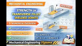 Strength of Transverse Fillet Welded Joint | Machine Design | Diploma Mechanical Engineering