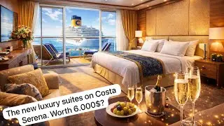 Are the new #costaserena luxury suites worth the price? I compare all cabins 🫣 #costacruises 