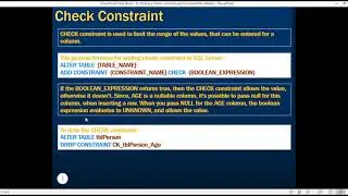 Check constraint in SQL Server || arabic 6
