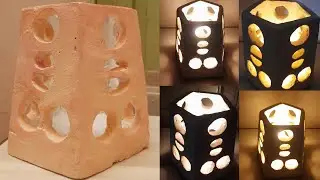 Amazing Table Lamb Flower Vase Making/ DIV Night Lamb / Lighting Corner Flower Vase / Cement Lamp