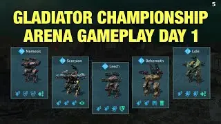 Day 1 of the 10-Day ARENA Gameplay, War Robots Event Gladiator Championship 2020