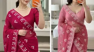 #899 #soft net embroidery work saree 🪷 #shorts #trending #viral