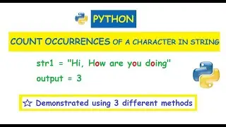 Python : Count no of occurrences of a character in string