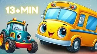 Best Vehicles Songs 🚍🚜 | 13+ Minutes Compilation for Kids