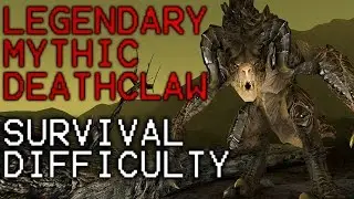 Fallout 4 Legendary Mythic Deathclaw at the Forgotten Church! Survival Difficulty