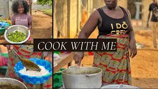 Cooking Cassava Leaves in Liberia on my Vacation to Liberal/ Harbel Firestone #cooking #liberiavlog