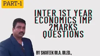📚 IPE 1st Year Economics | Important 2 Mark Questions for AP & TS Exams 2025 📝