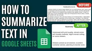 How to Summarize Text in Google Sheets With ChatGPT [Quick Guide]
